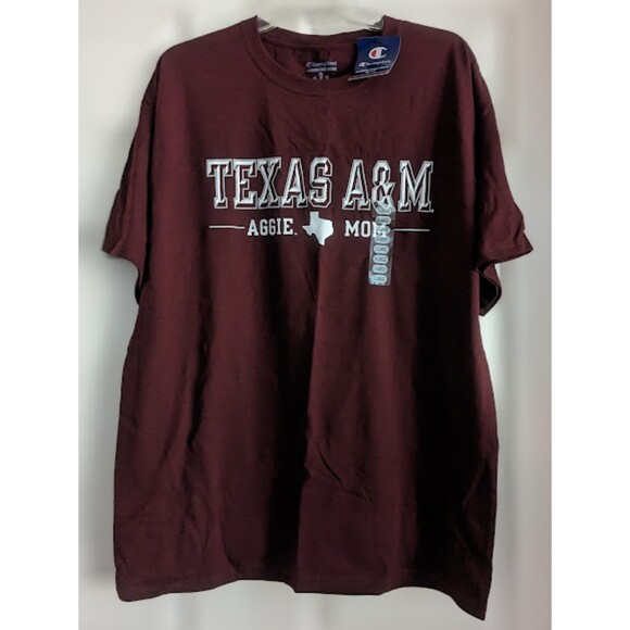 NWT Texas A&M Aggie Mom XL Maroon Champion Tee Shirt & Coffee Mug Set of Two - Picture 1 of 6